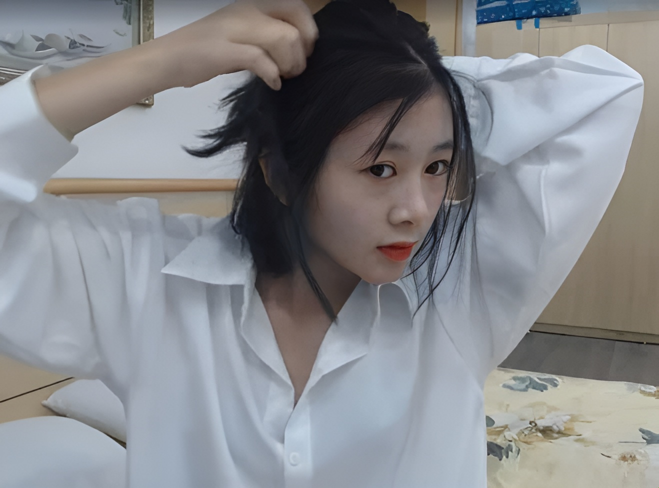 Short haired girl shows off her goods looking for a guy to fuck her